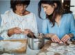 2 women cooking at home photo